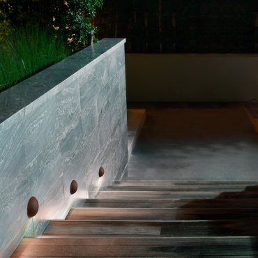 Nova Luce Passo - buiten wandverlichting - Ø 12 x 4 cm - 3W LED incl. - IP65 - corten
