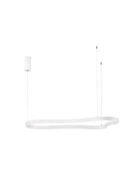 Nova Luce Dussa - hanglamp - 66 x 150 x 120 cm - 61W dimbare LED incl. - zandwit