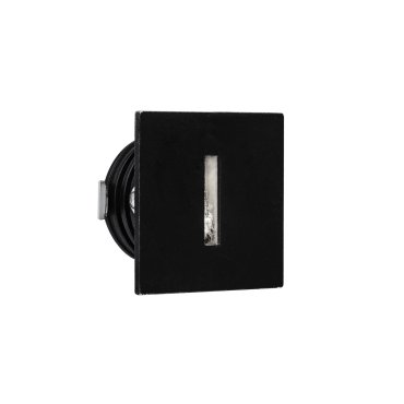 Nova Luce Passaggio - inbouw wandverlichting - 37 x 37 mm, Ø 32 mm inbouwmaat - 1W LED incl. - IP54 - zwart