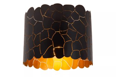 Lucide Almelo - plafondlamp - Ø 25,5 x 22 cm - zwart