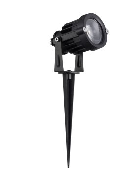 Nova Luce Quick – grondspot op piek - Ø 6,5 x 11 cm - 10W LED incl. - IP65 - zandzwart
