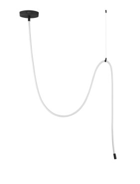 Nova Luce Ilane - hanglamp - 150 x 150 x 2,5 cm - 33W dimbare LED incl. - zandzwart en wit