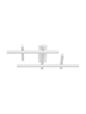 Nova Luce Pace - plafondlamp - 58 x 8 x 41 cm - 42W dimbare LED incl. - zandwit
