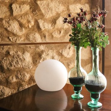 New Garden Buly 20 - tafellamp met kabel - Ø 20 x 17,5 cm - 3W LED incl. - doorschijnend limoen
