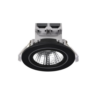 Nordlux Alec 1-Kit - inbouwspot - Ø 95 mm, Ø 80 mm inbouwmaat - 3 stappen dimmer - 6,1W LED incl. - IP44 - zwart