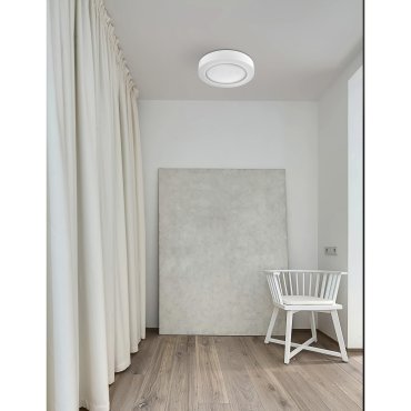 Nova Luce Bona - plafondverlichting - Ø 51 x 7 cm - wit gips