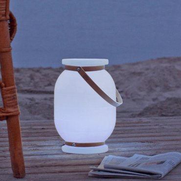 New Garden Candela - oplaadbare tafellamp - RGB+W - Ø 20 x 29 cm - 3W dimbare LED incl. - IP65 - wit