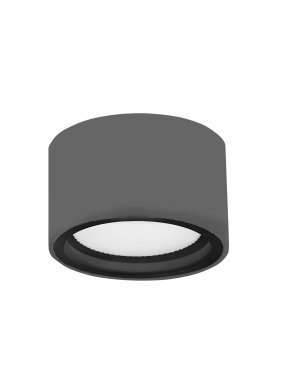 Nova Luce Focus - buiten plafondlamp - Ø 10 x 6,5 cm - IP54 - donker grijs