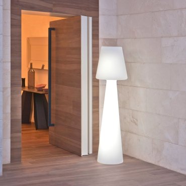 New Garden Lola 165 - oplaadbare vloerlamp met afstandsbediening - Ø 45 x 165 cm - 1,5W dimbare LED incl. - IP65 - wit
