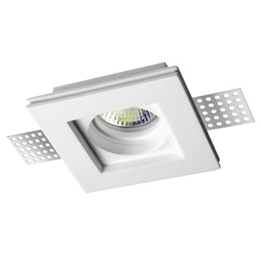 Nova Luce Tobia II - inbouwspot - 100 x 100 mm, 105 x 105 mm inbouwmaat - wit gips