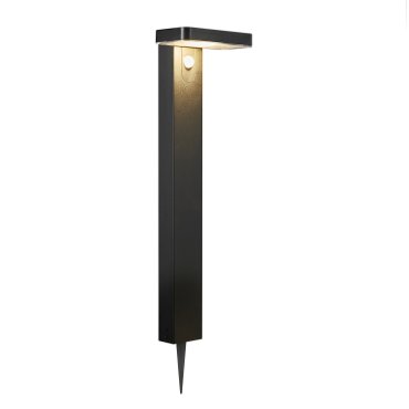 Nordlux Rica Square Solar - tuinpaal op piek op zonne-energie - Ø 15 x 60 cm - 5W LED incl. - IP44 - zwart