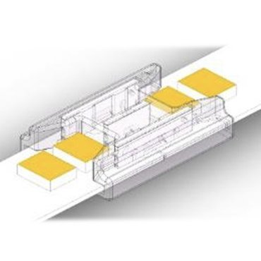 Lichtkoning - connector - 1,16 x 0,53 cm - voor enkelkleurige 10mm SMD LED strip