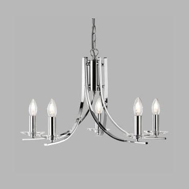 Searchlight Ascona - luster - Ø 62 x 90 cm - chroom
