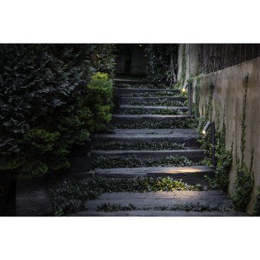 Faro Spy-2 - tuinpaal - 9,5 x 6,5 x 43,5 cm - 6W LED incl. - IP65 - donkergrijs