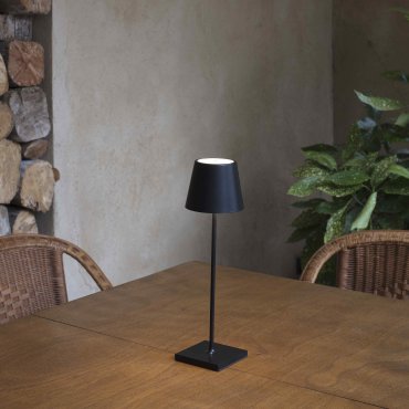 Faro TOC - draagbare lampen - Ø 11 x 38 cm - 2W dimbare LED incl. - IP54 - mat zwart