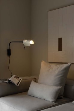 Faro Martinica XL - wandverlichting met schakelaar - 85.4 x 8 cm - zwart en beige
