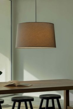 Faro Windsor S - hanglamp - Ø 64 x 37,5 cm - mat zwart en grijs