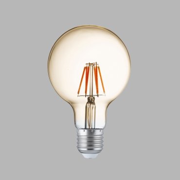 Searchlight LED Lamp - Ø 10 x 14 cm - E27 - 6W dimbaar (set van 5) - 2700K - amber