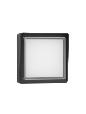 Nova Luce Cape - buiten wandverlichting - 20 x 20 x 7,4 cm - 10W LED incl. - IP65 - donker antraciet