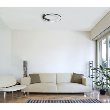 Maxlight Velvet - plafondverlichting - Ø 40 x 8 cm - 25W LED incl. - zwart