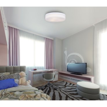 Maxlight Oda - plafondverlichting - Ø 40 x 9 cm - IP44 - wit