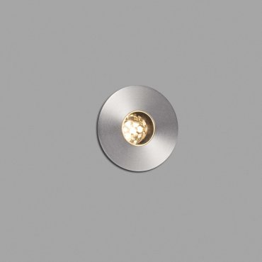 Faro Grund - ronde grondspot voor buiten - Ø 37 mm, Ø 32 mm inbouw - 2W LED incl. - IP67 - satijn inox – warm witte lichtkleur (2700K)