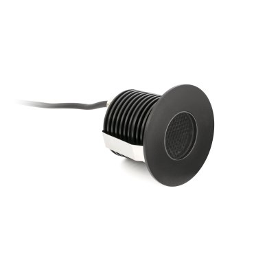 Faro Grund - ronde grondspot voor buiten - Ø 80 mm, Ø 60 mm inbouw - 7W LED incl. - IP67 – zwart – warm witte lichtkleur (2700K)