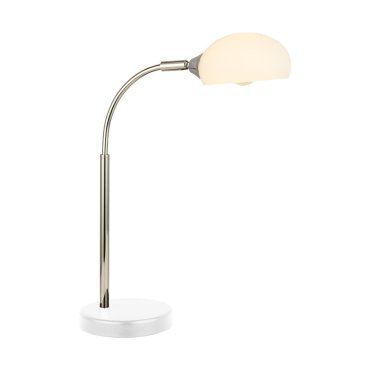 Searchlight Astro - tafellamp - 15 x 49 cm - zwart, chroom en opaal