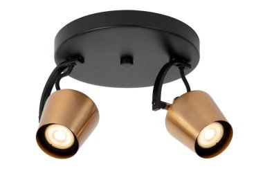 Lucide Emile - opbouwspot 2L - Ø 20 x 17,5 cm - mat goud en zwart