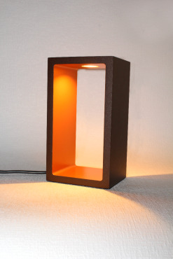 Artdelight Corridor - tafellamp - 18,2 x 10 x 8 cm - 3 stappen dimmer - 6W LED incl. - IP40 - bruin en goud