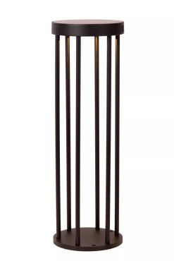 Lucide Jackson - sokkellamp met dag- nachtsensor op zonne-energie - Ø 16 x 50 cm - 2W dimbare LED incl. - IP65 - zwart