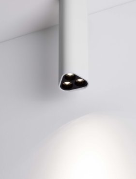 Nova Luce Etho - plafondlamp - 5 x 20 x 5 cm - 6W LED incl. - zandwit en zwart