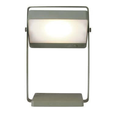 Nordlux Saulio Solar - tafellamp met oplaadbare lichtbron via zonne-energie - 3 stappen dimmer - 3,5W LED incl. - 23,6 x 17 x 10,7 cm - IP44 - olijfgroen