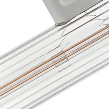 Daylight Italia LED lamp - Linea Righe - Ø 3 x 100 cm - S14d - 9W dimbaar - 2700K - transparant