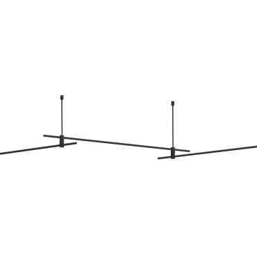 Nova Luce Cron - magnetische buisstructuur - 300 x 35 cm - 100W LED incl. - zandzwart