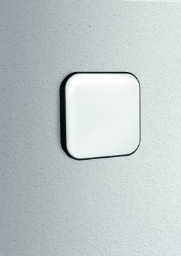 Century Italia Simply - wand/plafondlamp - 22 x 7,3 x 22 cm - 24W LED incl. - IP65 - zwart