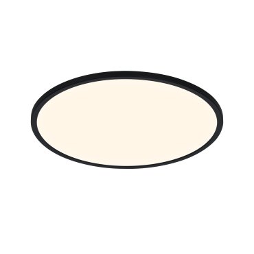 Nordlux Oja - plafondverlichting - Ø 42,4 x 2,3 cm - 19W LED incl. (3000K/4000K) - zwart