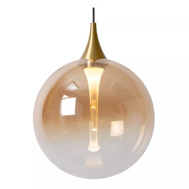 Lucide Gisela - hanglamp - Ø 48 x 150 cm - 5 x 3,8W  dimbare LED incl. - amber