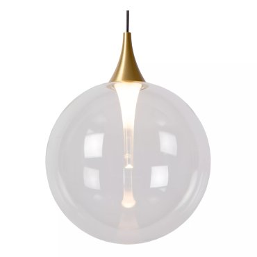 Lucide Gisela - hanglamp - Ø 36 x 150 cm - 3 x 3,6W  dimbare LED incl. - transparant