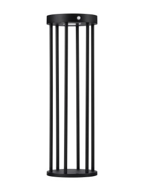 Nova Luce Aigo - tuinpaal met sensor op zonne-energie - Ø 16 x 50 cm - 2W LED incl. - IP65 - donker antraciet