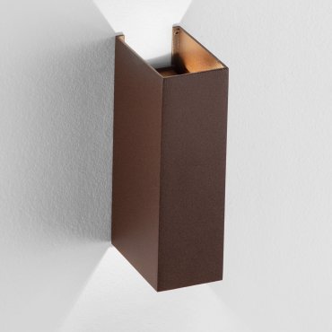 Nova Luce Orion - buiten wandverlichting - 8 x 16 x 4,5 cm -  4W LED incl. - IP54 - corten