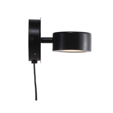 Nordlux Clyde - wandverlichting met schakelaar - 10 x 10 cm - 3 stappen dimmer - 5,5W LED incl. - zwart
