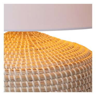 Lucide Ambala - tafellamp - Ø 45 x 64 cm - wit en lichtbruin