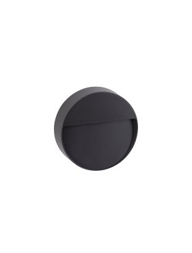 Nova Luce Brigi - buiten wandverlichting - Ø 11 x 3,1 cm - 1W LED incl. - IP65 - donker grijs
