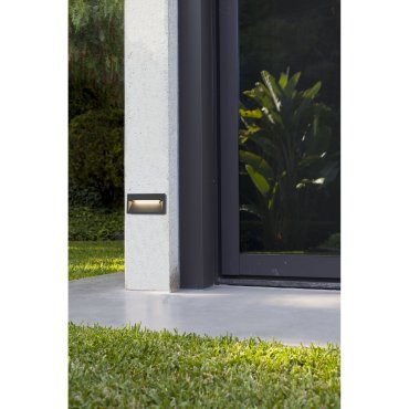 Faro Path - wandverlichting - 20,2 x 4,2 x 10,5 cm - 9W LED incl. - IP44 - donkergrijs