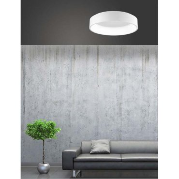 Nova Luce Rando - plafondverlichting - Ø 60 x 13 cm - 42W LED incl. - warm witte lichtkleur - mat wit