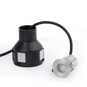 Faro Crosby - ronde grondspot voor buiten - Ø 55 mm, Ø 80 mm inbouw - 2W LED incl. - IP67 - satijn inox