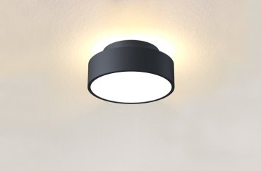 Artdelight Chicago - plafondlamp - Ø 15 x 6,8 cm - 9,8W dimbare LED incl. - zwart
