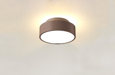 Artdelight Chicago - plafondlamp - Ø 15 x 6,8 cm - 9,8W dimbare LED incl. - brons geborsteld