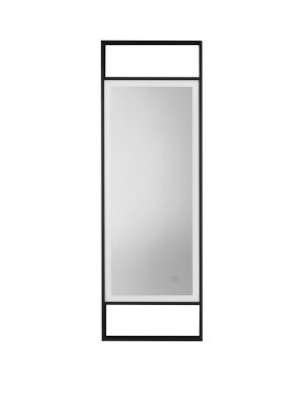 Nova Luce Doul - spiegel met verlichting - 40 x 120 x 5 cm - 37W LED incl. - IP44 - geanodiseerd zwart